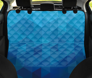 Blue Geometric Triangle Pattern Print Pet Car Back Seat Cover