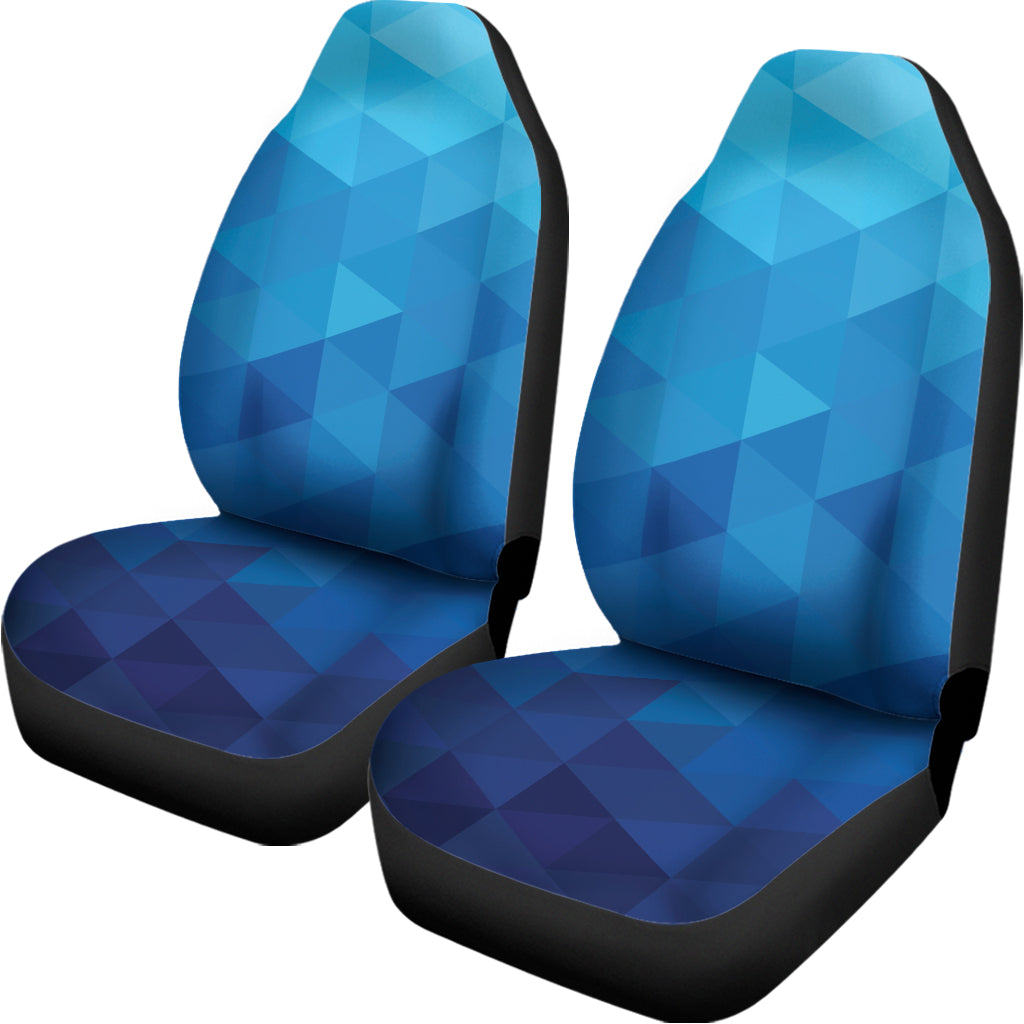 Blue Geometric Triangle Pattern Print Universal Fit Car Seat Covers