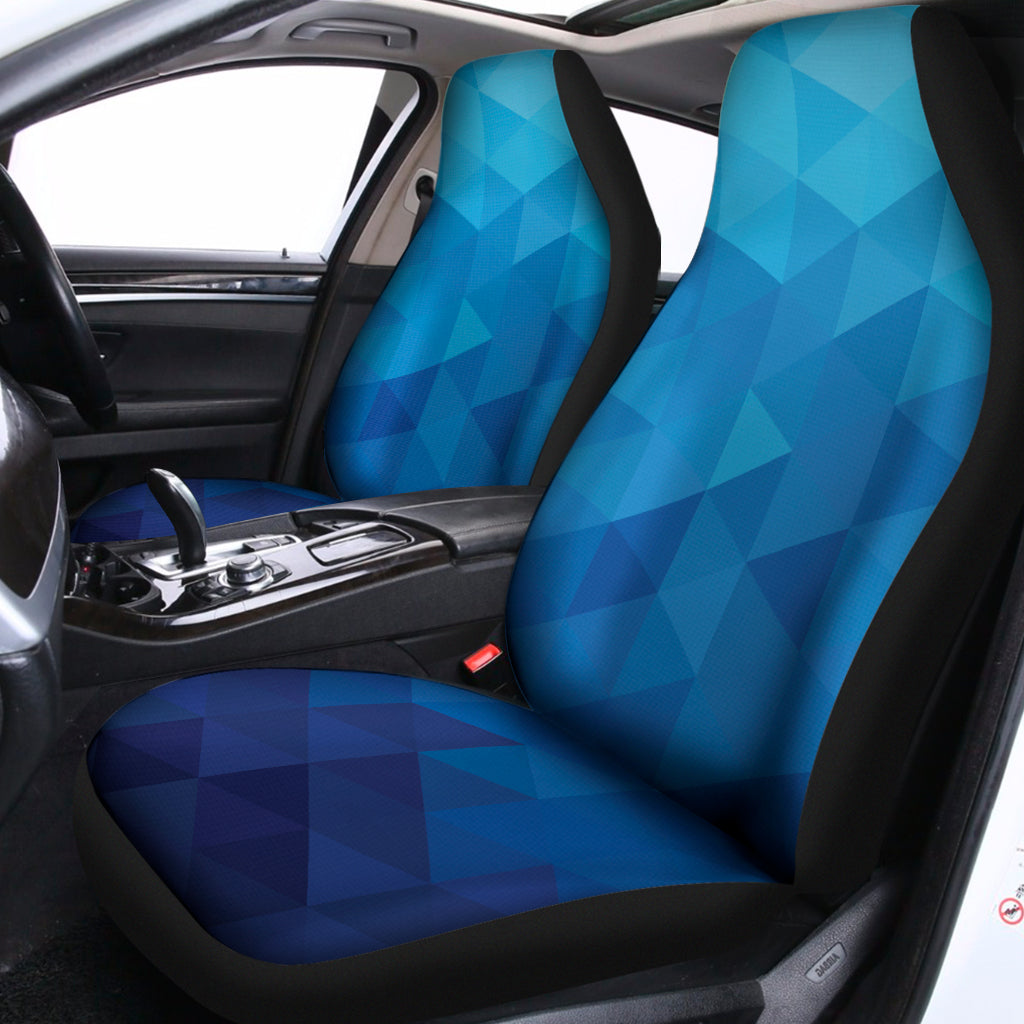 Blue Geometric Triangle Pattern Print Universal Fit Car Seat Covers