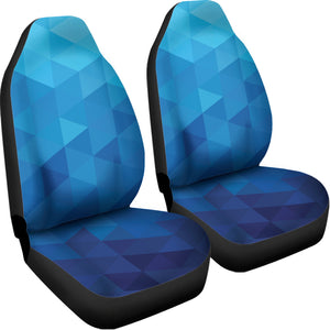 Blue Geometric Triangle Pattern Print Universal Fit Car Seat Covers