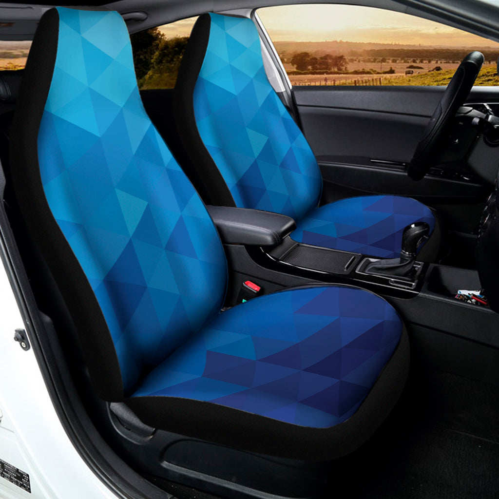 Blue Geometric Triangle Pattern Print Universal Fit Car Seat Covers