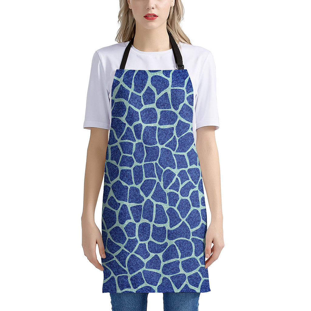 Blue Giraffe Print Apron