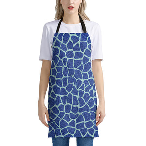 Blue Giraffe Print Apron