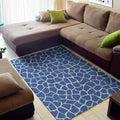 Blue Giraffe Print Floor Mat