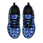 Blue Giraffe Print Black Sneakers