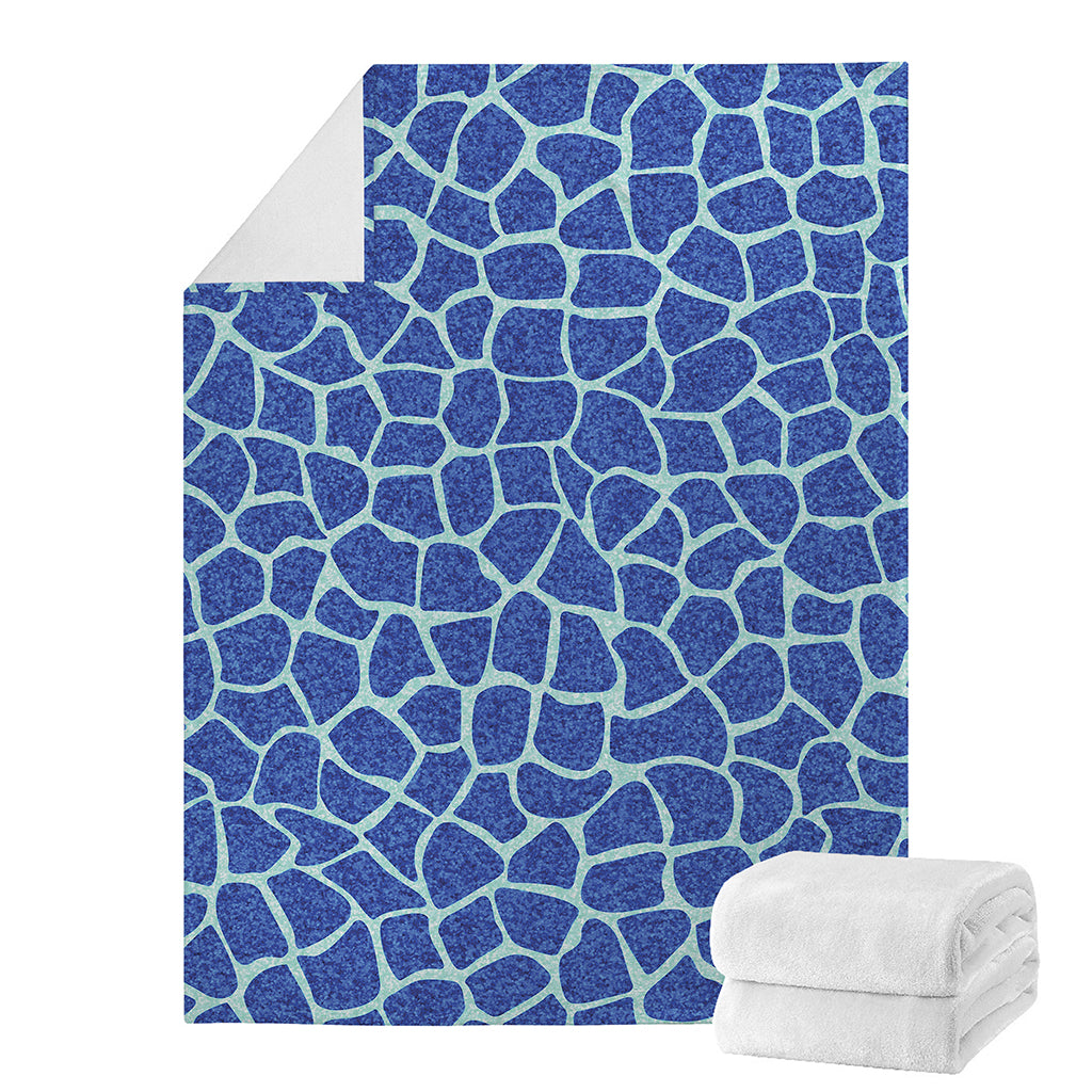 Blue Giraffe Print Blanket