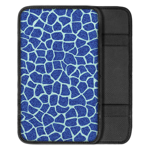 Blue Giraffe Print Car Center Console Cover