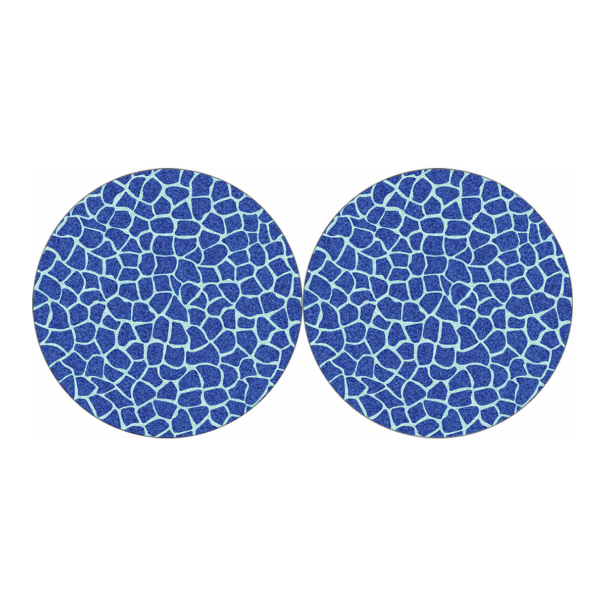 Blue Giraffe Print Car Coasters