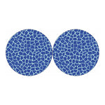 Blue Giraffe Print Car Coasters