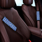 Blue Giraffe Print Car Seat Belt Covers