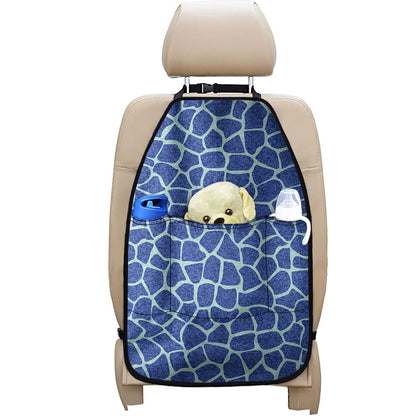 Blue Giraffe Print Car Seat Organizers