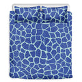 Blue Giraffe Print Duvet Cover Bedding Set