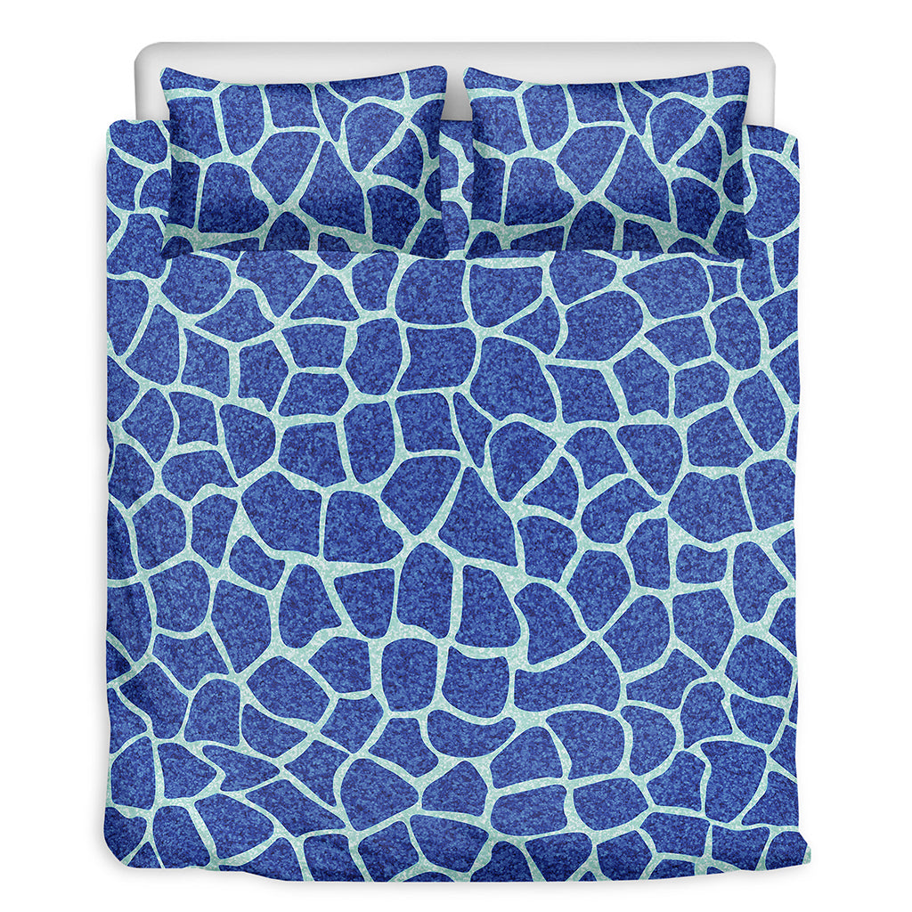 Blue Giraffe Print Duvet Cover Bedding Set