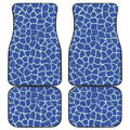 Blue Giraffe Print Front and Back Car Floor Mats