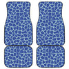 Blue Giraffe Print Front and Back Car Floor Mats