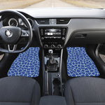 Blue Giraffe Print Front and Back Car Floor Mats