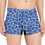 Blue Giraffe Print Men's Boxer Briefs