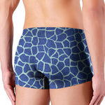 Blue Giraffe Print Men's Boxer Briefs