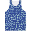 Blue Giraffe Print Men's Tank Top