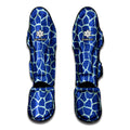 Blue Giraffe Print Muay Thai Shin Guards