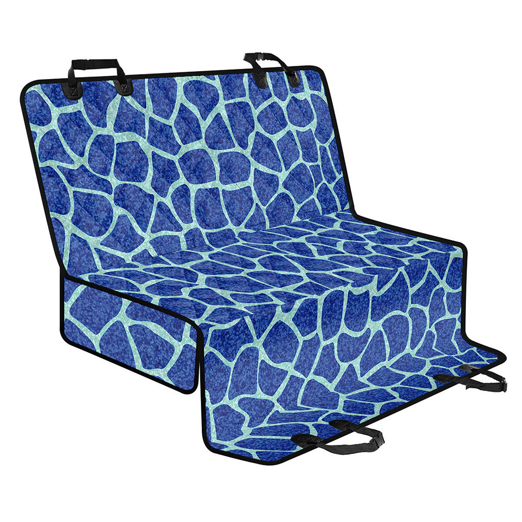 Blue Giraffe Print Pet Car Back Seat Cover