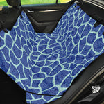 Blue Giraffe Print Pet Car Back Seat Cover