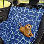 Blue Giraffe Print Pet Car Back Seat Cover