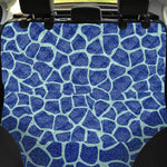 Blue Giraffe Print Pet Car Back Seat Cover