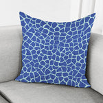 Blue Giraffe Print Pillow Cover