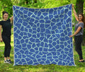 Blue Giraffe Print Quilt