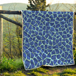 Blue Giraffe Print Quilt