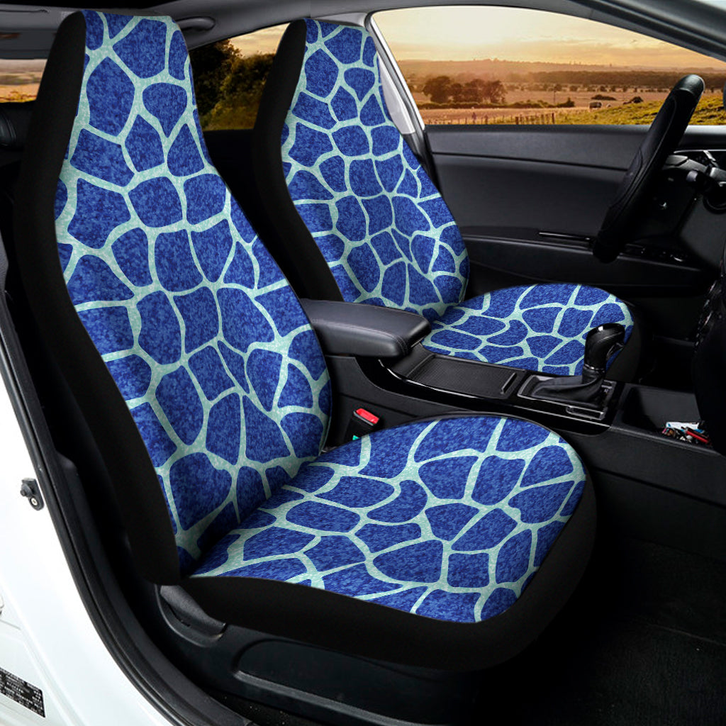 Blue Giraffe Print Universal Fit Car Seat Covers