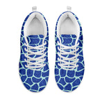 Blue Giraffe Print White Sneakers