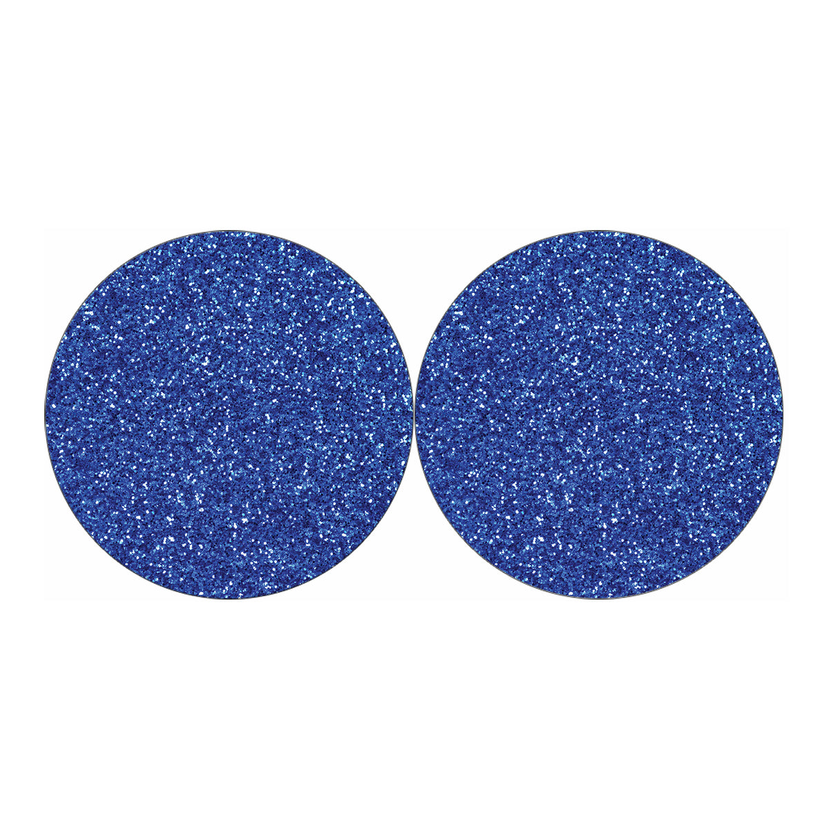Blue Glitter Artwork Print (NOT Real Glitter) Car Coasters