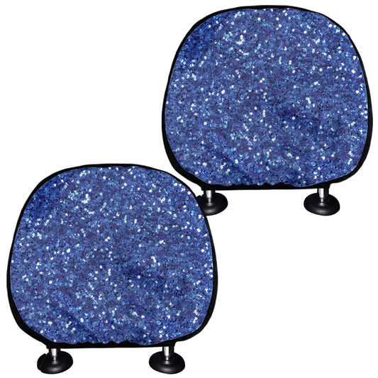 Blue Glitter Artwork Print (NOT Real Glitter) Car Headrest Covers