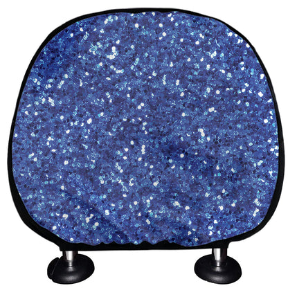 Blue Glitter Artwork Print (NOT Real Glitter) Car Headrest Covers