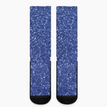 Blue Glitter Artwork Print (NOT Real Glitter) Crew Socks