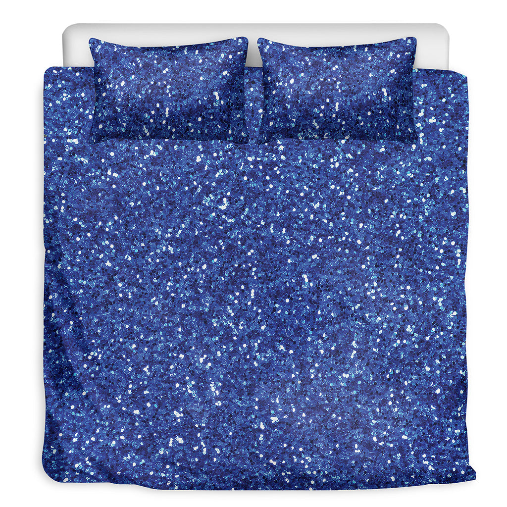 Blue Glitter Artwork Print (NOT Real Glitter) Duvet Cover Bedding Set