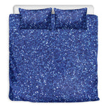 Blue Glitter Artwork Print (NOT Real Glitter) Duvet Cover Bedding Set