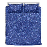 Blue Glitter Artwork Print (NOT Real Glitter) Duvet Cover Bedding Set