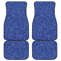 Blue (NOT Real) Glitter Print Front and Back Car Floor Mats