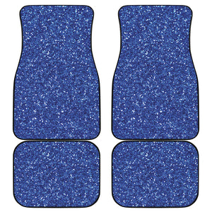 Blue Glitter Artwork Print (NOT Real Glitter) Front and Back Car Floor Mats