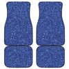 Blue Glitter Artwork Print (NOT Real Glitter) Front and Back Car Floor Mats