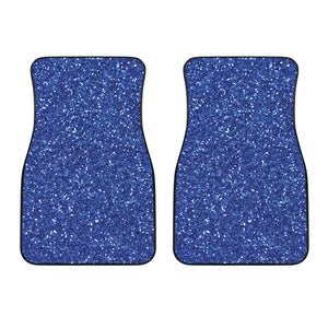 Blue Glitter Artwork Print (NOT Real Glitter) Front Car Floor Mats