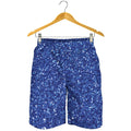 Blue (NOT Real) Glitter Print Men's Shorts