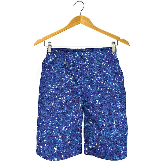Blue Glitter Artwork Print (NOT Real Glitter) Men's Shorts