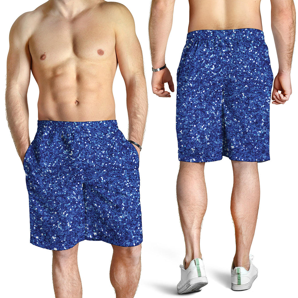Blue Glitter Artwork Print (NOT Real Glitter) Men's Shorts