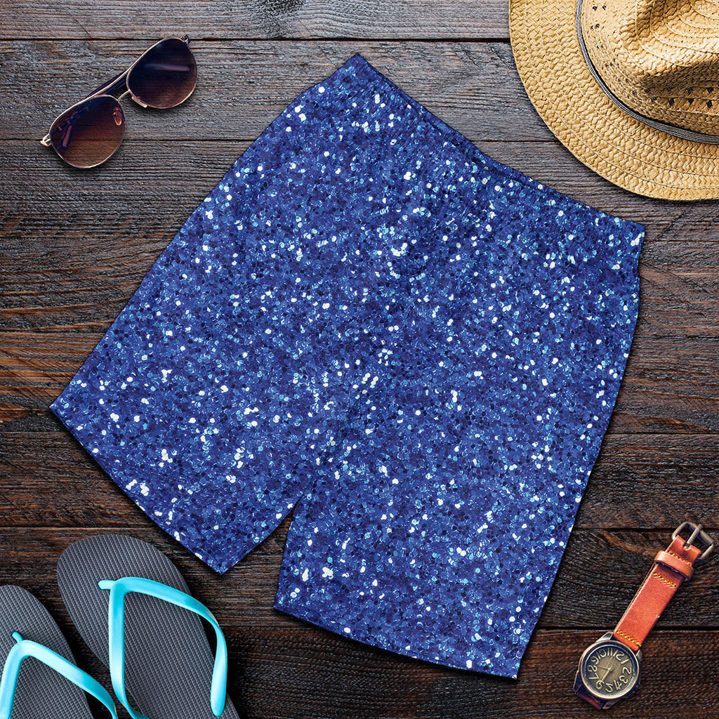 Blue Glitter Artwork Print (NOT Real Glitter) Men's Shorts