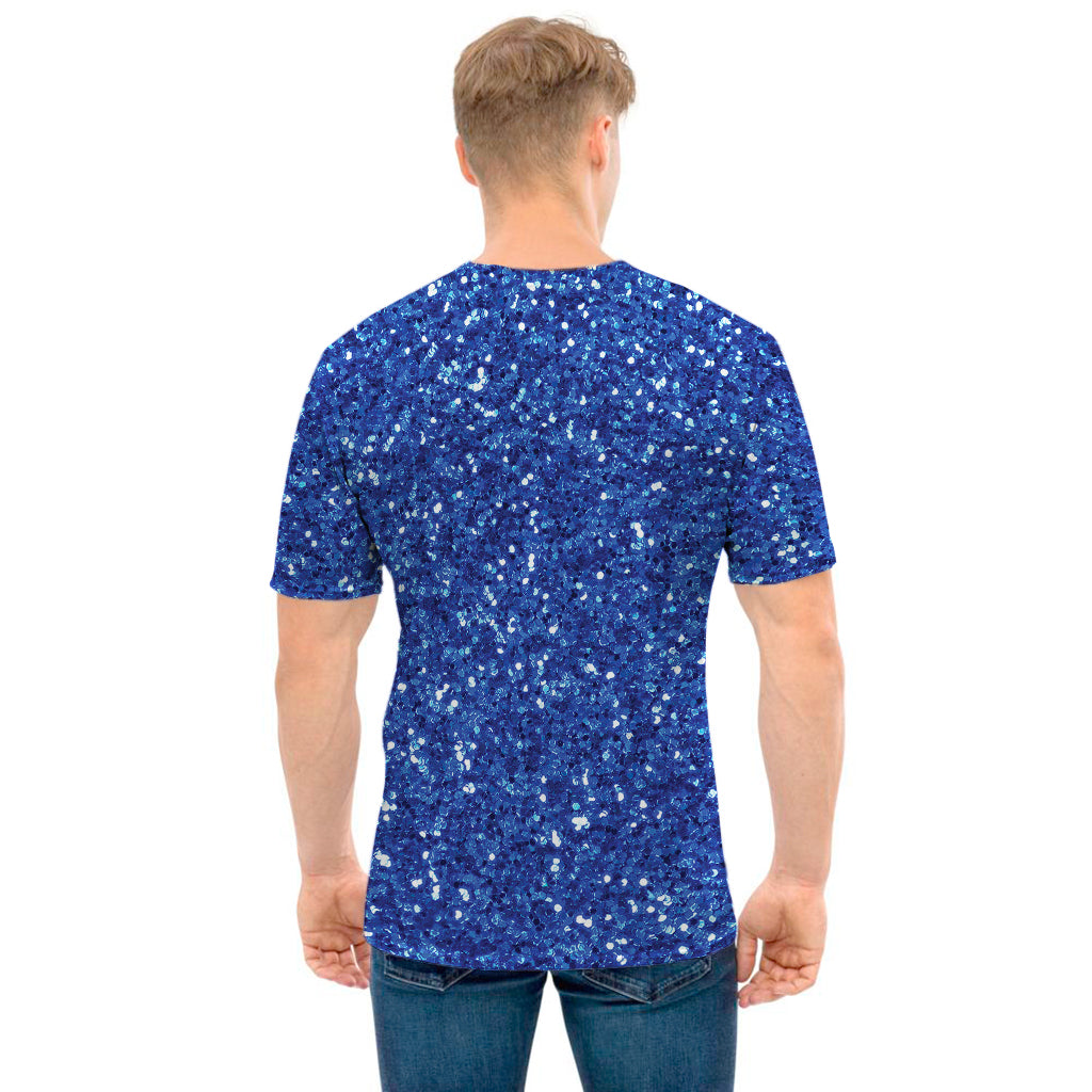 Blue Glitter Artwork Print (NOT Real Glitter) Men's T-Shirt
