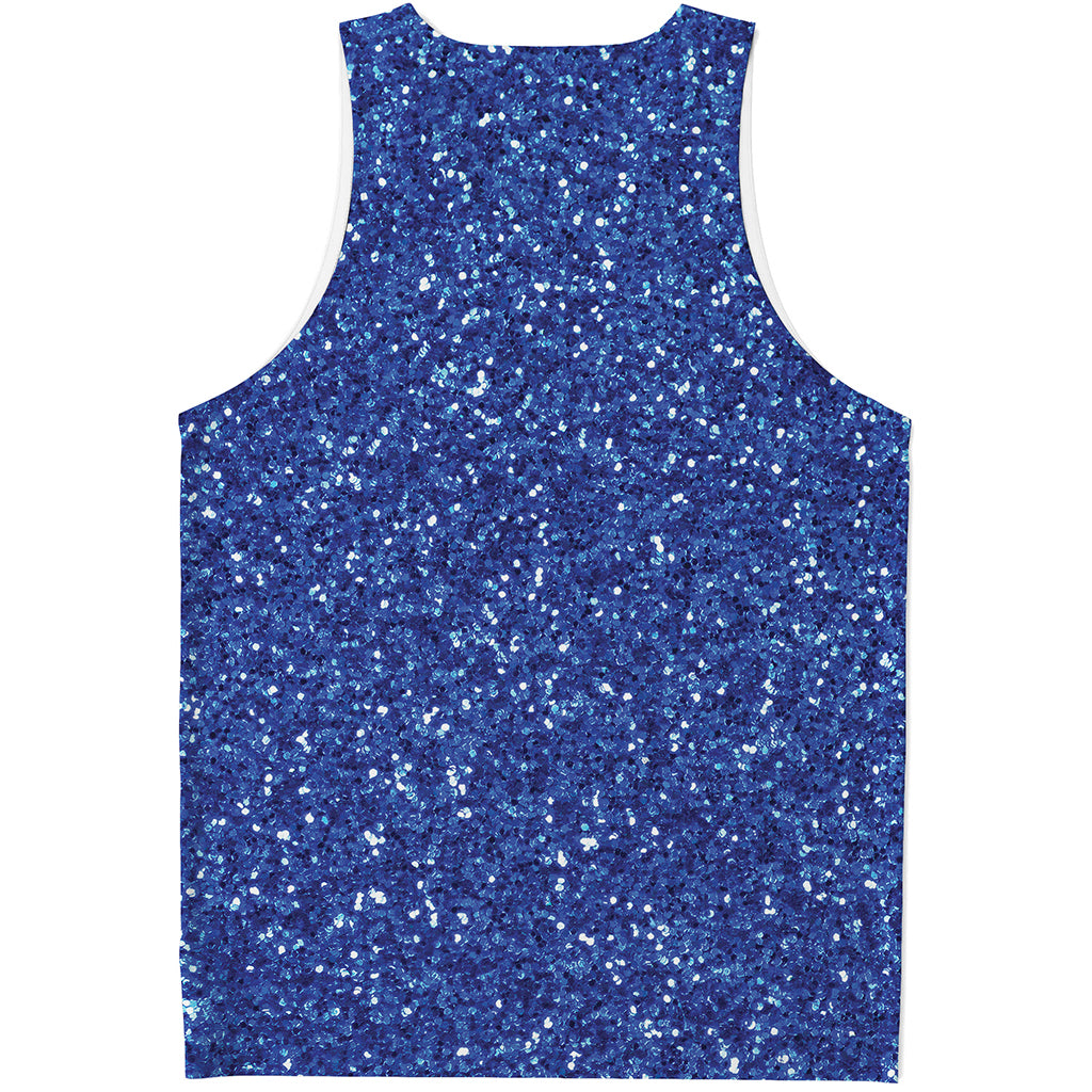 Blue Glitter Artwork Print (NOT Real Glitter) Men's Tank Top